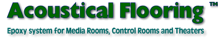 acoustical flooring for media rooms and control rooms and heaters